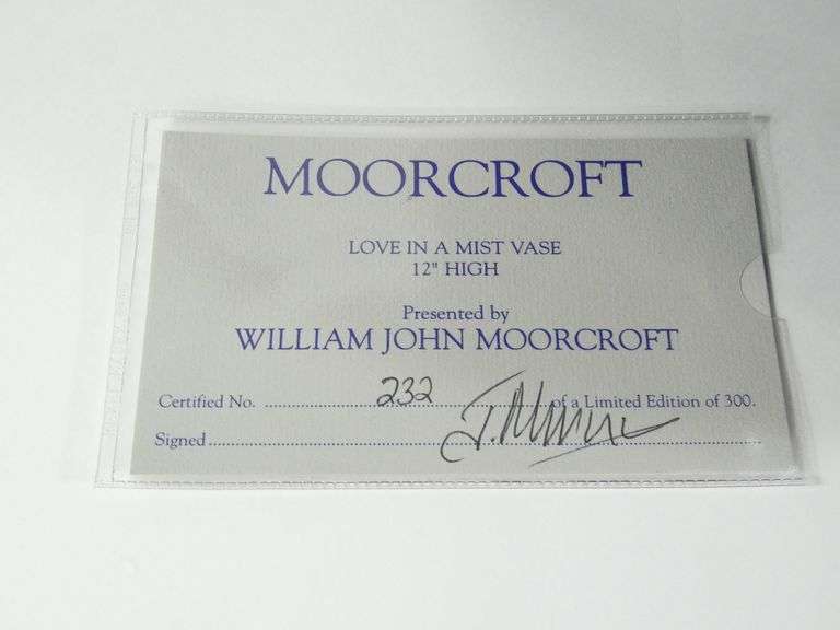 LIMITED EDITION MOORCROFT VASE