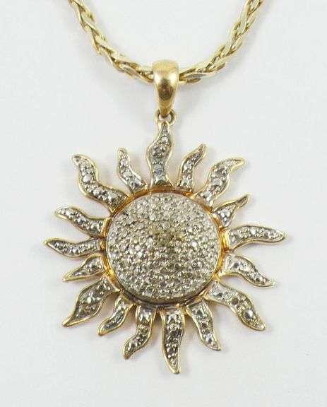 "SUN" PENDANT ON CHAIN