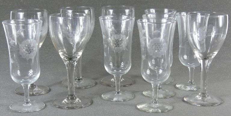 100 PIECES OF CORNFLOWER STEMWARE