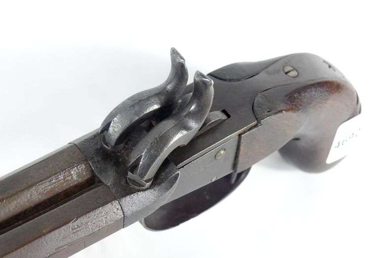 BELGIAN DOUBLE BARREL PERCUSSION BELT PISTOL