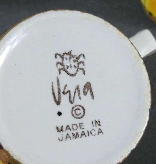 VERA NEUMANN SUNFLOWER PATTERN COFFEE SET