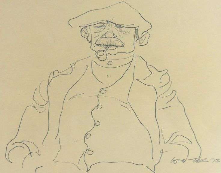 PAIR WILLIAM WINTER GRAPHITE DRAWINGS