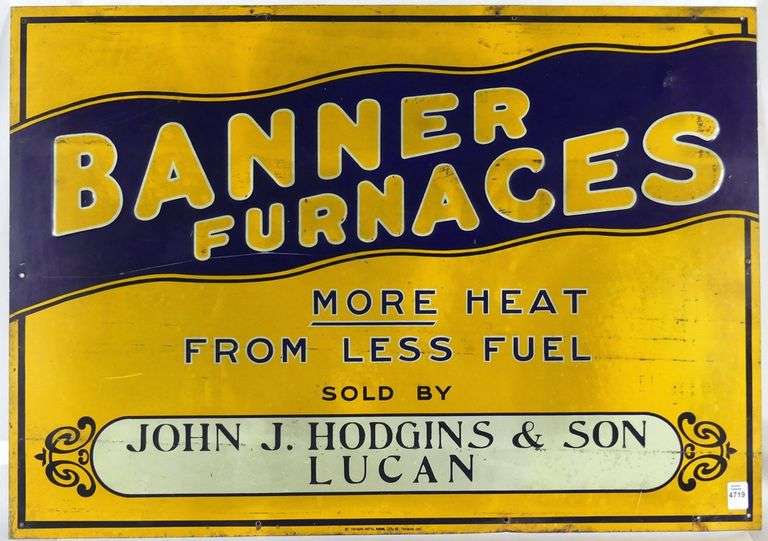 BANNER FURNACES ADVERTISING SIGN