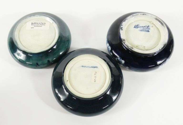 3 MOORCROFT BOWLS