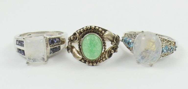 3 STERLING SILVER RINGS