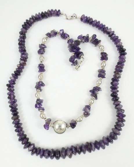 2 AMETHYST NECKLACES