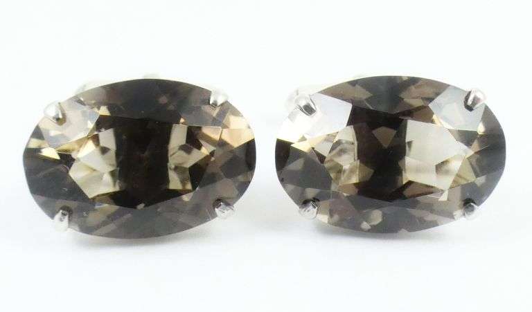 PAIR GEMSTONE CUFFLINKS