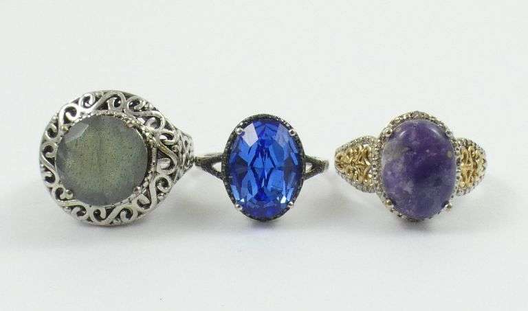 3 STERLING RINGS