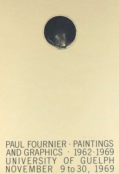 SIGNED PAUL FOURNIER EXHIBITION POSTER