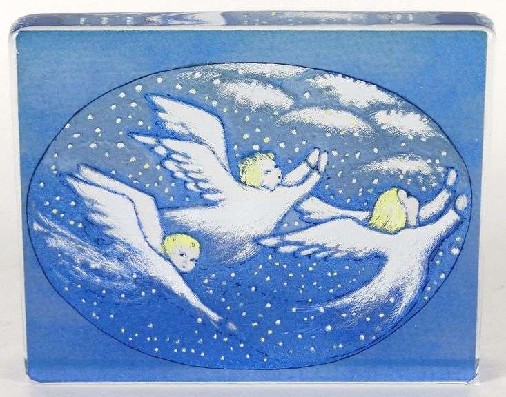 VINTAGE FINNISH ART GLASS PAPERWEIGHT