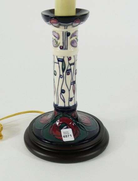 MOORCROFT CANDLESTICK LAMP