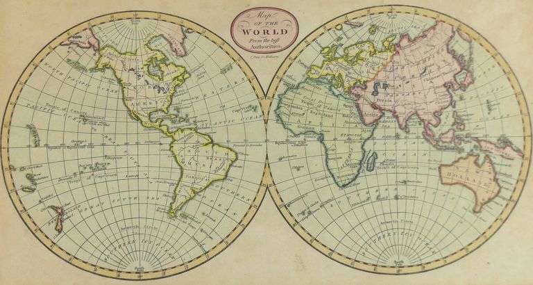 ANTIQUE WORLD MAP