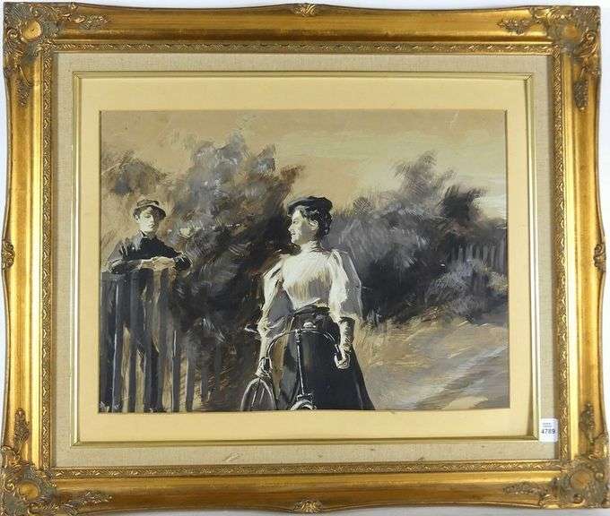 VINTAGE ILLUSTRATION PAINTING