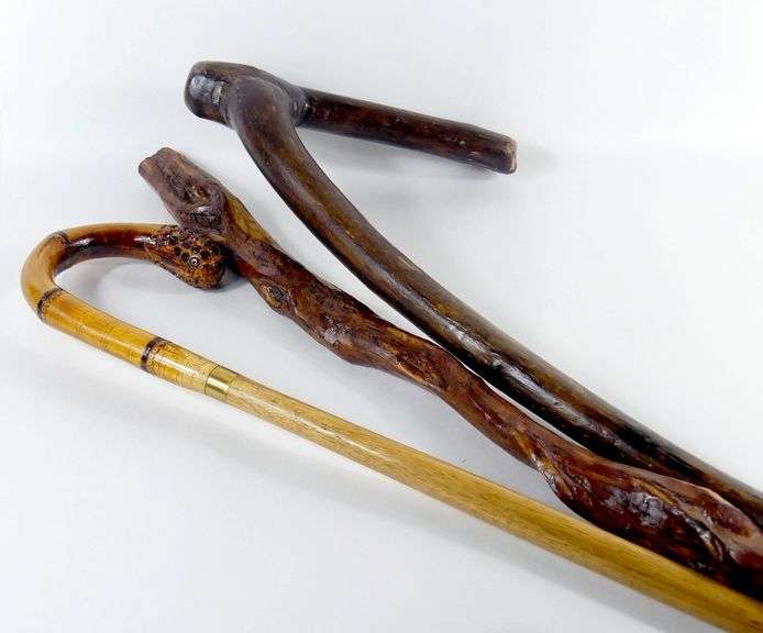 CARVED WALKING STICKS