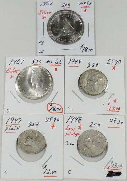 CANADIAN SILVER COINS