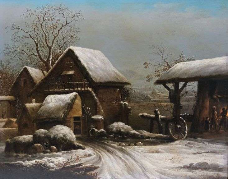 19TH CENTURY PAINTING ON TIN