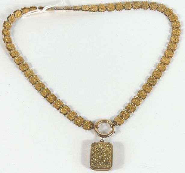 ANTIQUE ENGLISH NECKLACE & PHOTO LOCKET