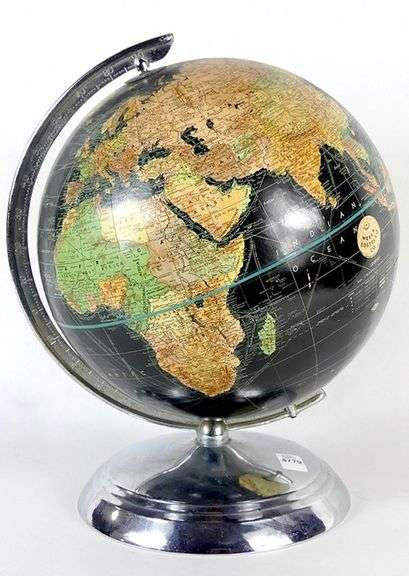 VINTAGE 1950'S WORLD GLOBE