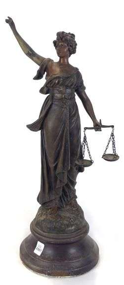 ANTIQUE SPELTER SCULPTURE