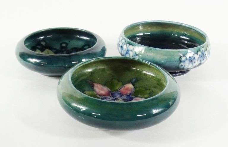 3 MOORCROFT BOWLS