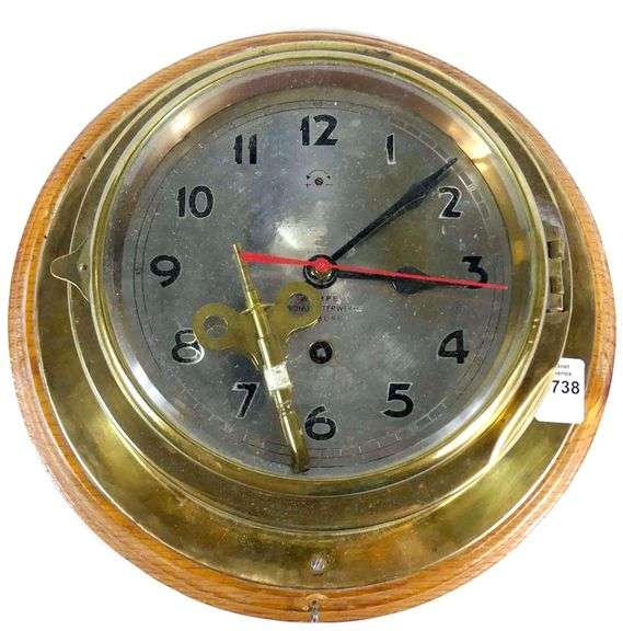 BRASS SHIP'S CLOCK