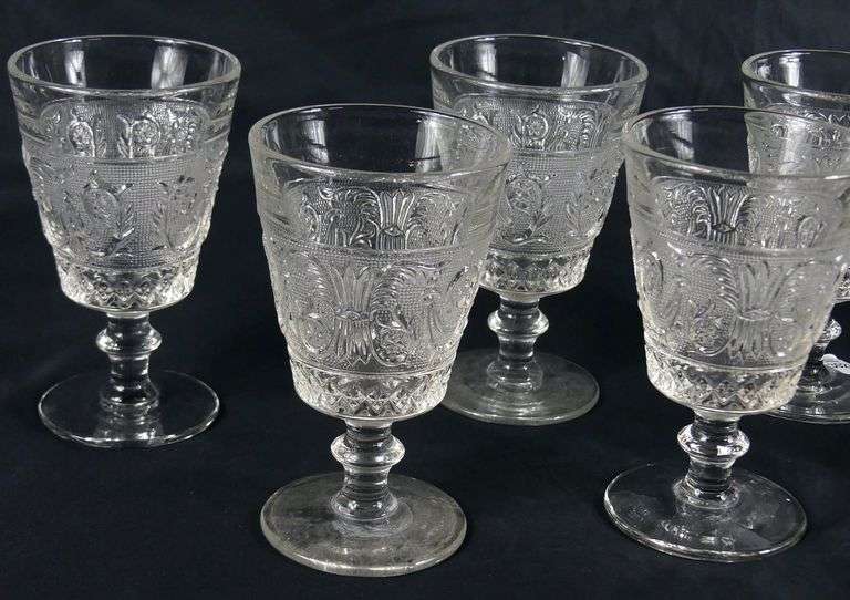 MATCHING SET OF 8 EAPG WINE/WATER GOBLETS