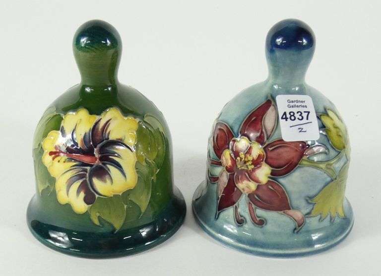 2 MOORCROFT TABLE BELLS