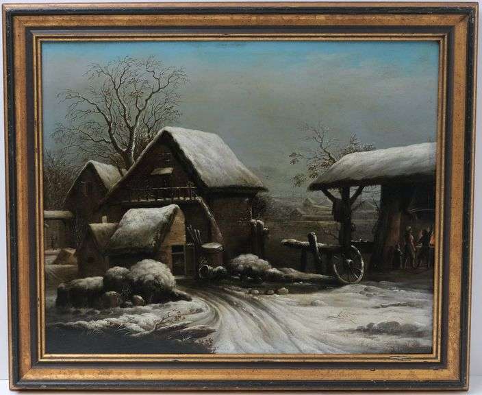 19TH CENTURY PAINTING ON TIN