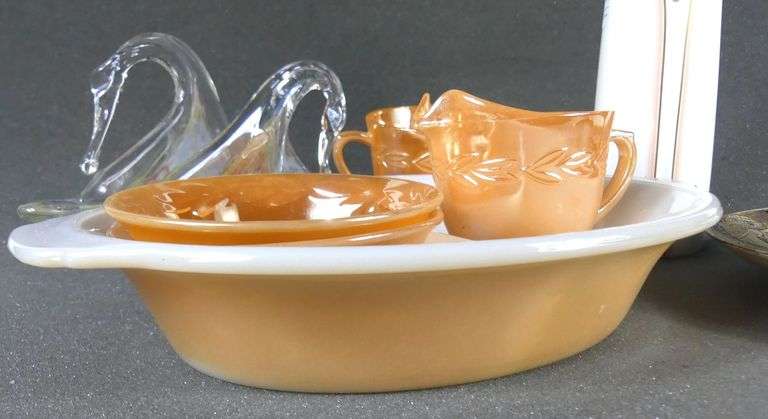 ART GLASS, FIRE KING, ETC.