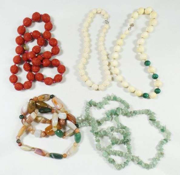 5 BEADED STRANDS