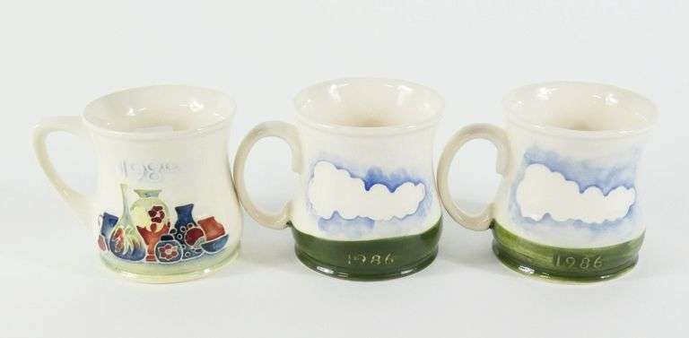 3 MOORCROFT MUGS