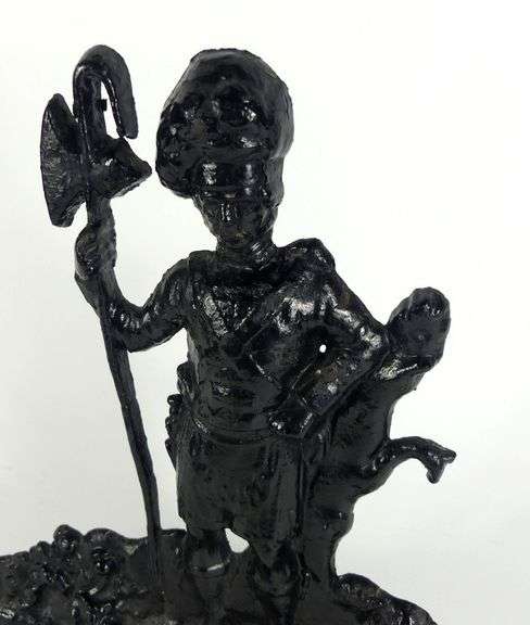 19TH CENTURY SCOTTISH CAST IRON DOOR PORTER