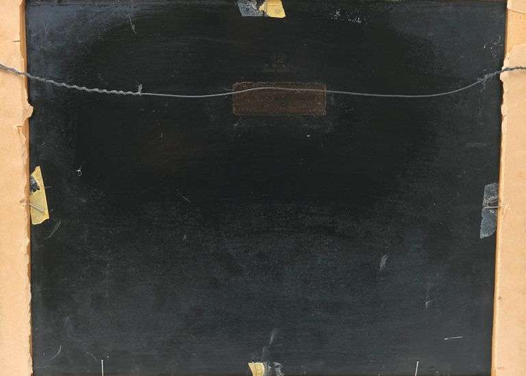 19TH CENTURY PAINTING ON TIN