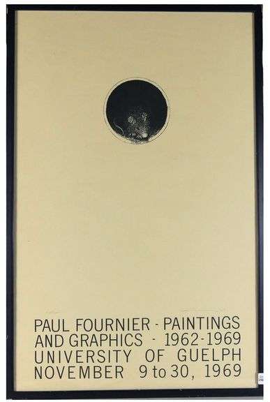 SIGNED PAUL FOURNIER EXHIBITION POSTER