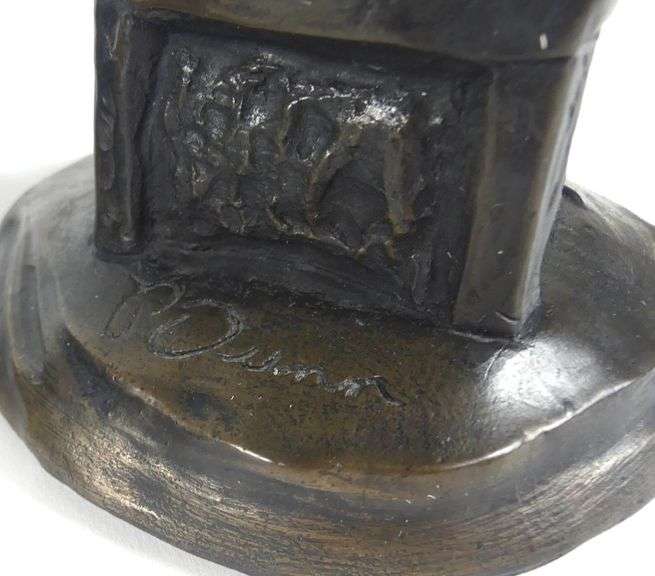 2 CAST BRONZE SCULPTURES