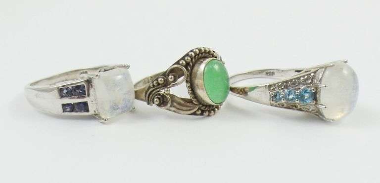 3 STERLING SILVER RINGS