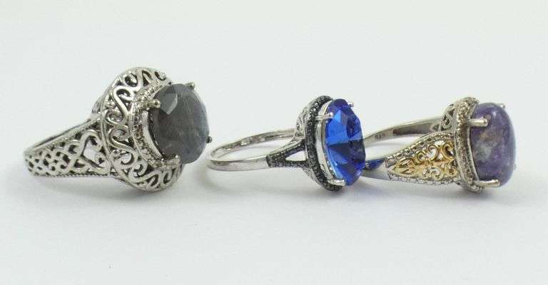 3 STERLING RINGS