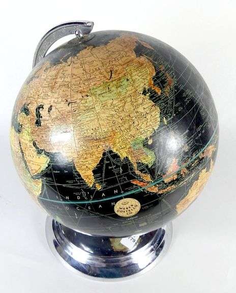 VINTAGE 1950'S WORLD GLOBE