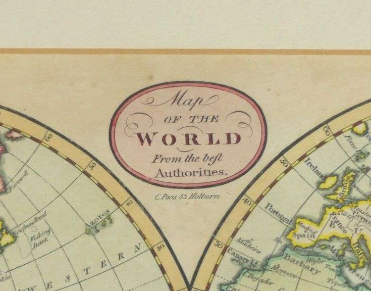 ANTIQUE WORLD MAP