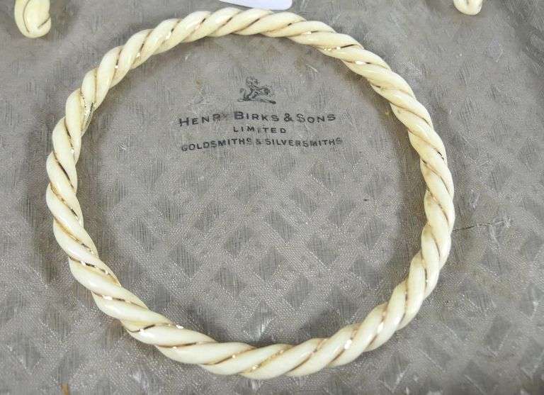 UNIQUE 14K GOLD & GENUINE IVORY SET