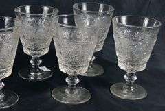 MATCHING SET OF 8 EAPG WINE/WATER GOBLETS