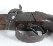 BELGIAN DOUBLE BARREL PERCUSSION BELT PISTOL