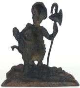 19TH CENTURY SCOTTISH CAST IRON DOOR PORTER