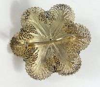 EARLY & VERY FINE VERMEIL FILIGREE BROOCH/PIN