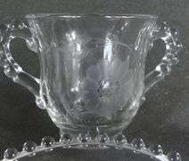 CORNFLOWER GLASS SERVING PIECES