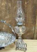 SILVER PLATE, STAMP, LAMP