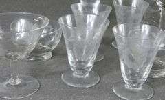 100 PIECES OF CORNFLOWER STEMWARE