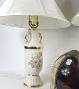 PAIR TABLE LAMPS & LIGHT FIXTURE