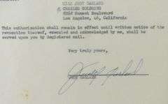 EXTREMELY RARE AUTOGRAPHED DOCUMENT BY JUDY GARLAND
