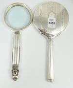 BIRKS STERLING MIRROR, MAGNIFIER